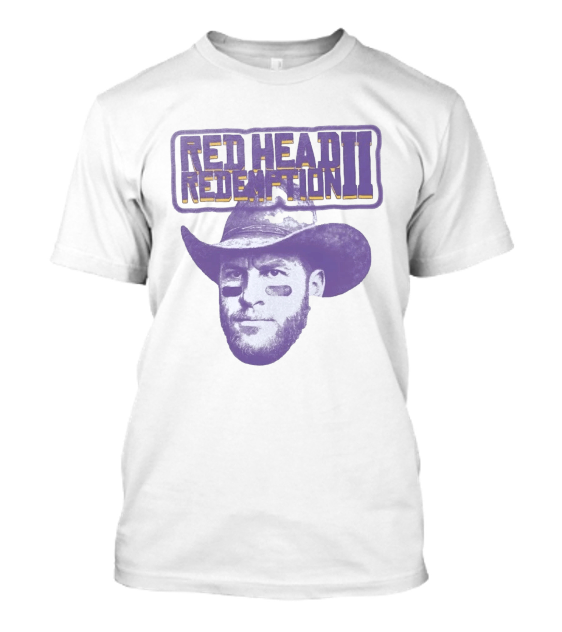 Carson Wentz Red Head Redemption II Cowboy Hat Face Paint T-Shirt