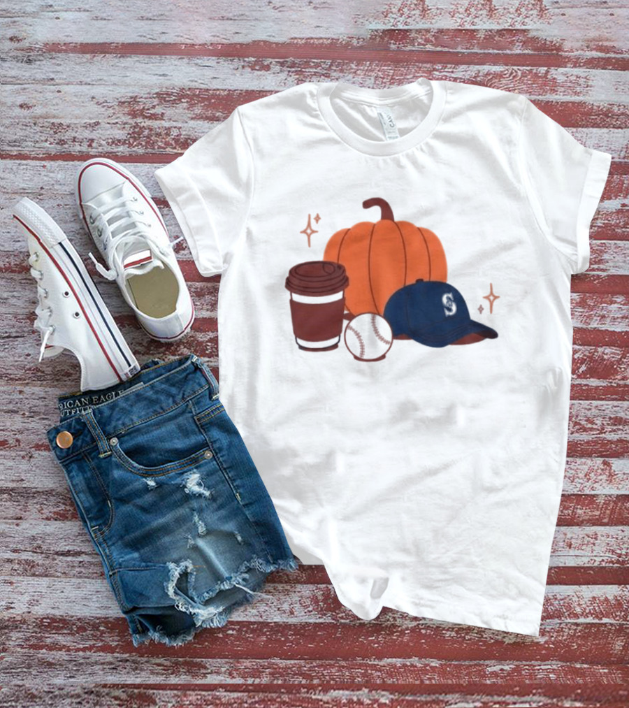 Seattle Mariners Pumpkinpalooza 2026 Coffee Baseball Cap Pumpkin T-Shirt