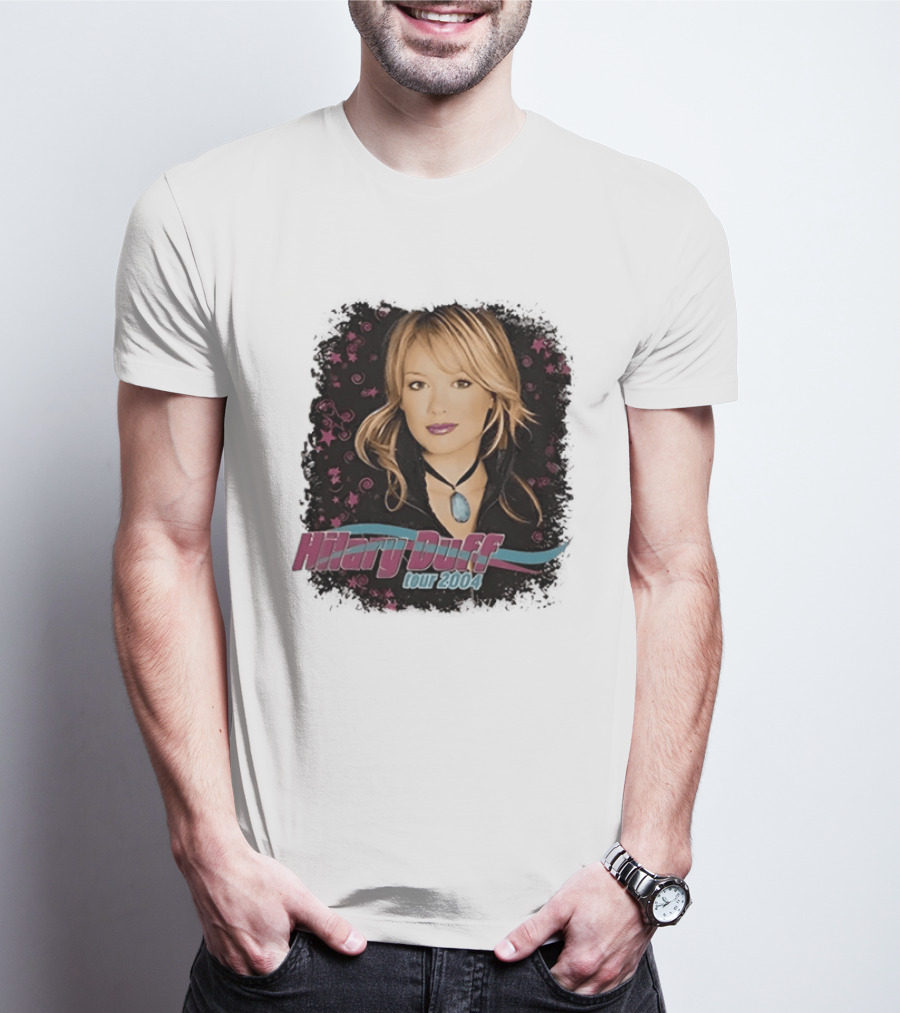 Hilary Duff Tour 2004 Y2K Pop Star Music Fashion T-Shirt
