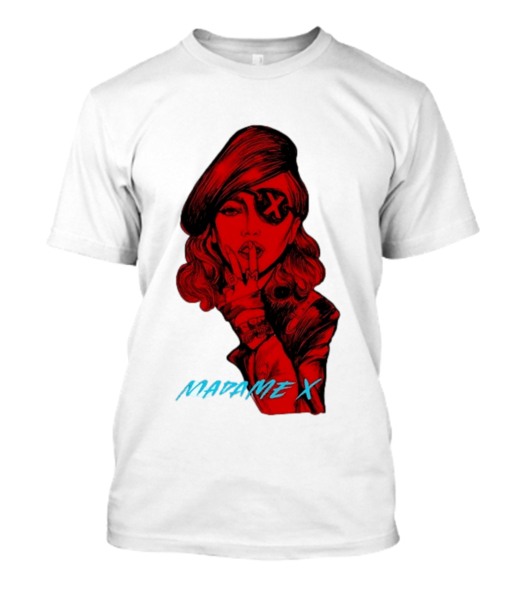 Madonna Madame X Beret Eye Patch Pop Music T-Shirt