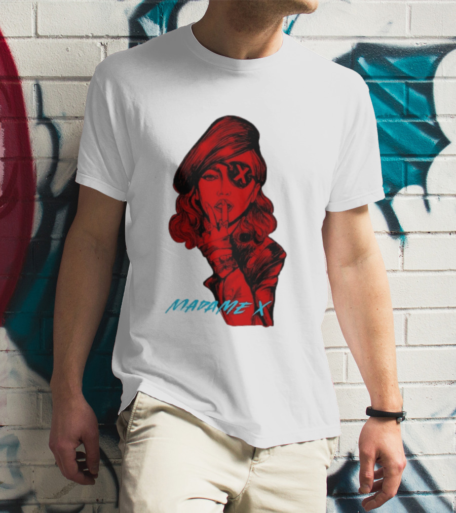 Madonna Madame X Beret Eye Patch Pop Music T-Shirt