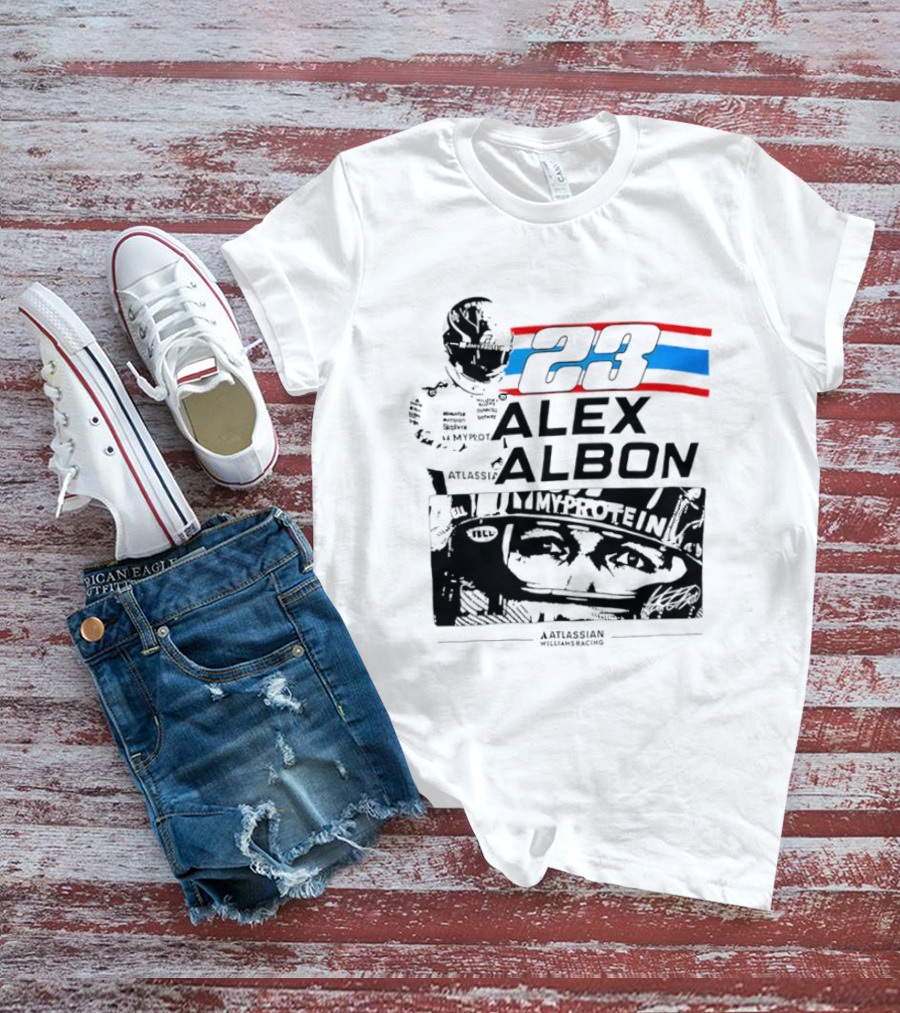 Alex Albon 23 Williams Racing Atlassian Myprotein T-Shirt