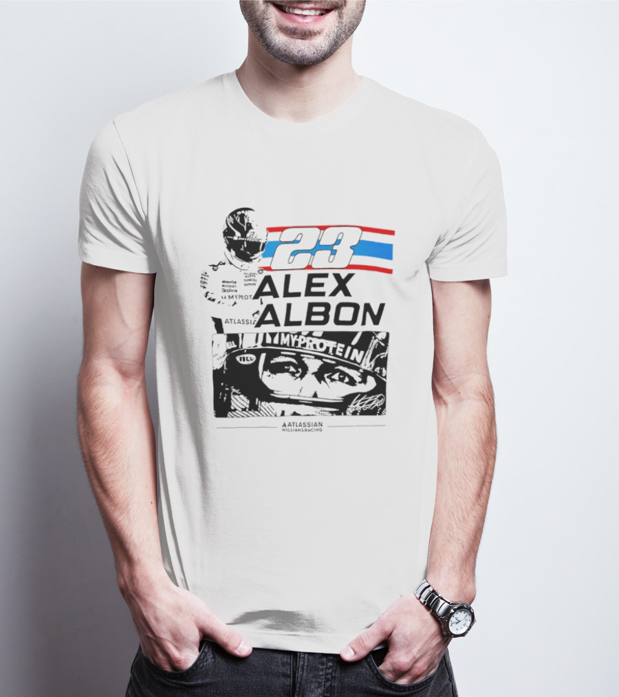 Alex Albon 23 Williams Racing Atlassian Myprotein T-Shirt