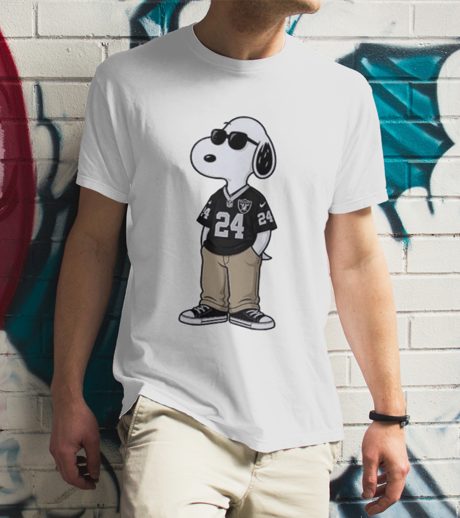 Las Vegas Raiders Peanuts Snoopy 24 Jersey Season Opener T-Shirt