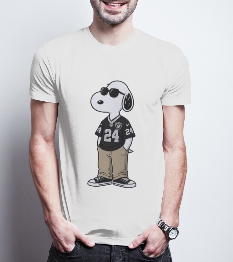 Las Vegas Raiders Peanuts Snoopy 24 Jersey Season Opener T-Shirt