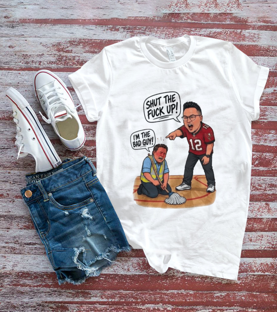 Rico Bosco Shut The Fuck Up I'm The Bad Guy 12 Red Jersey T-Shirt