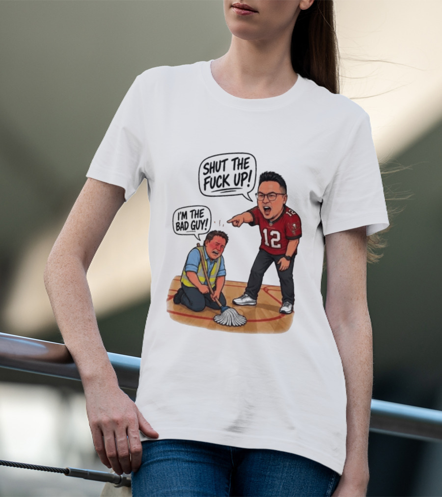 Rico Bosco Shut The Fuck Up I'm The Bad Guy 12 Red Jersey T-Shirt