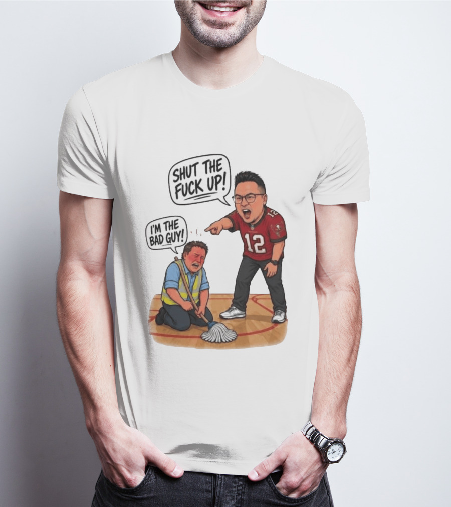 Rico Bosco Shut The Fuck Up I'm The Bad Guy 12 Red Jersey T-Shirt