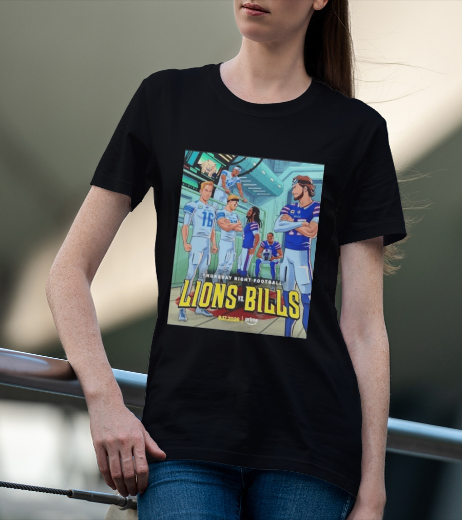 Thursday Night Football Lions Vs Bills 9.17.2026 Prime T-Shirt