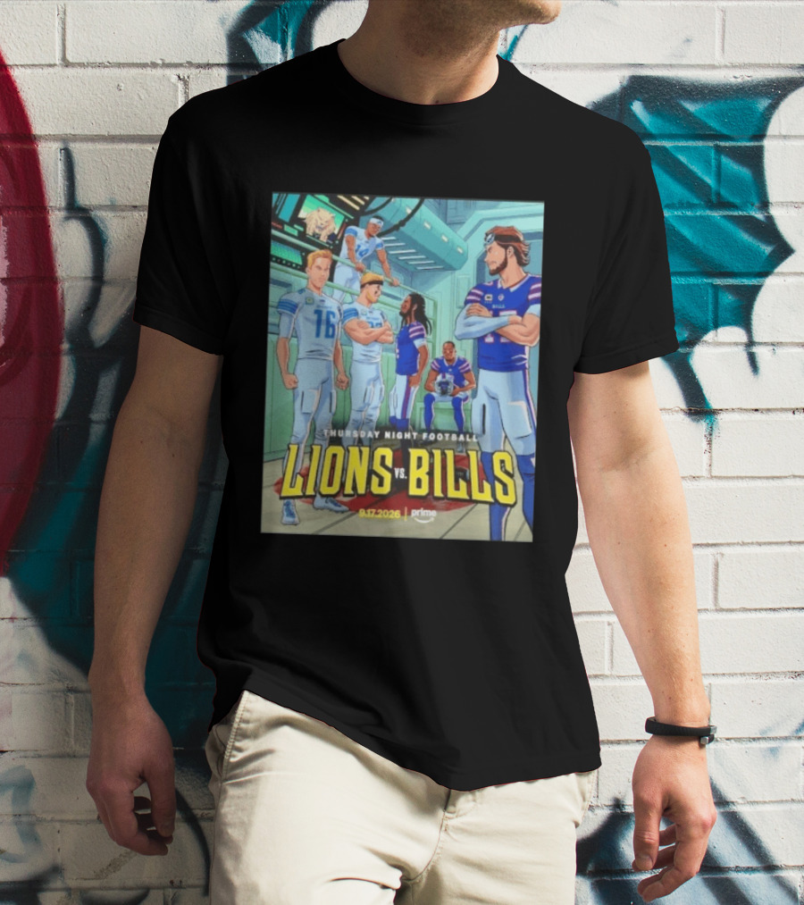 Thursday Night Football Lions Vs Bills 9.17.2026 Prime T-Shirt