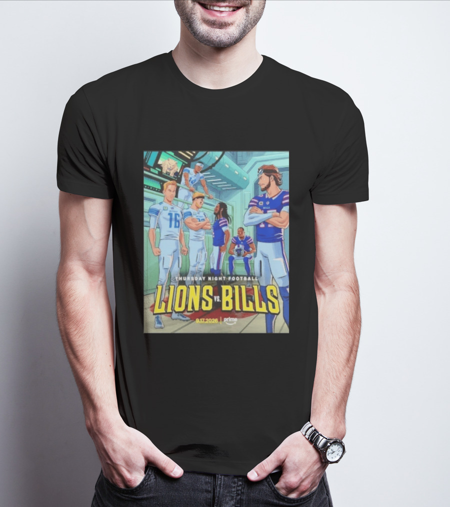 Thursday Night Football Lions Vs Bills 9.17.2026 Prime T-Shirt