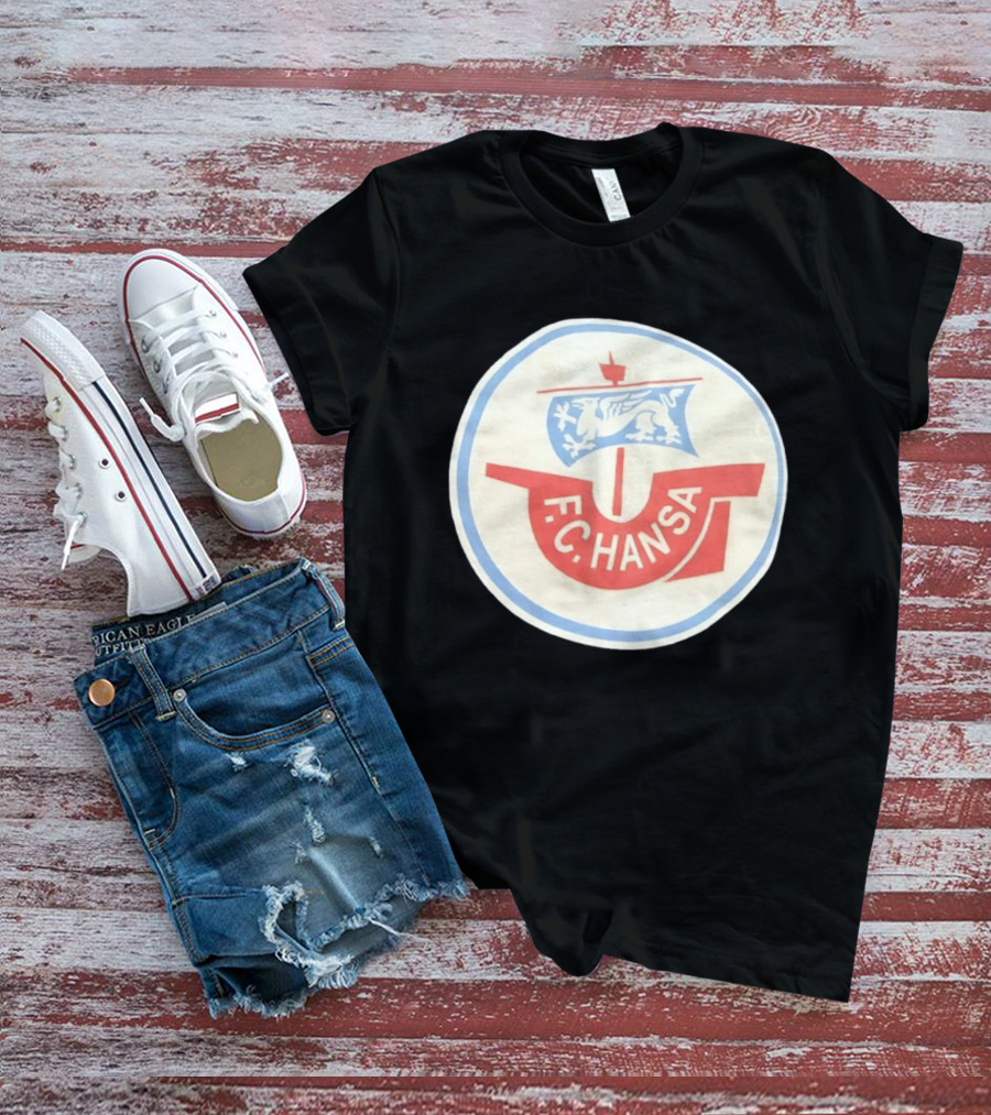 FC Hansa Rostock German Football Crest With Griffin T-Shirt