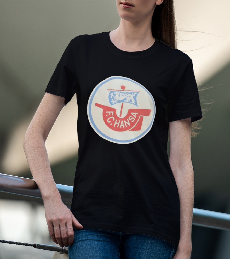 FC Hansa Rostock German Football Crest With Griffin T-Shirt