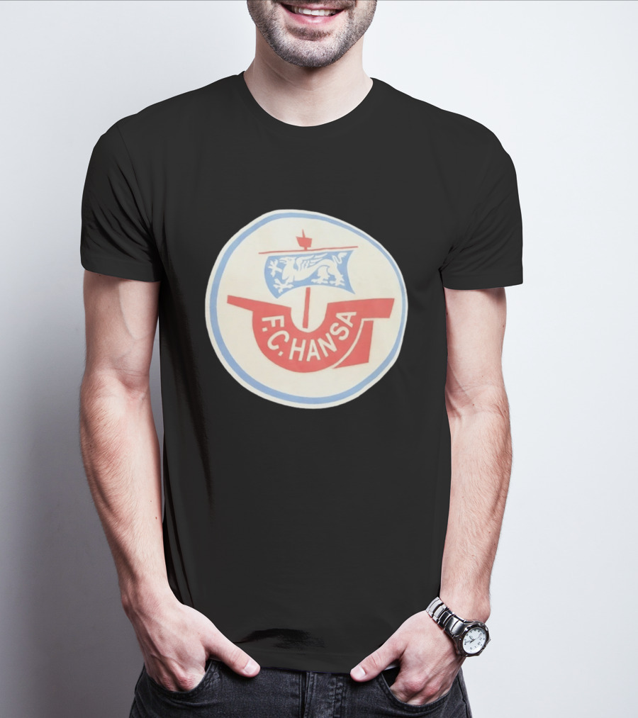 FC Hansa Rostock German Football Crest With Griffin T-Shirt