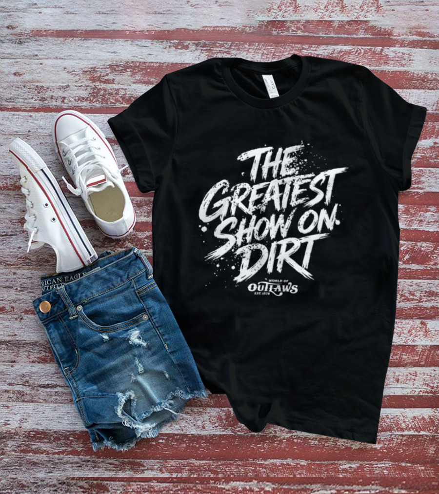 World Of Outlaws The Greatest Show On Dirt Racing Event Promo T-Shirt