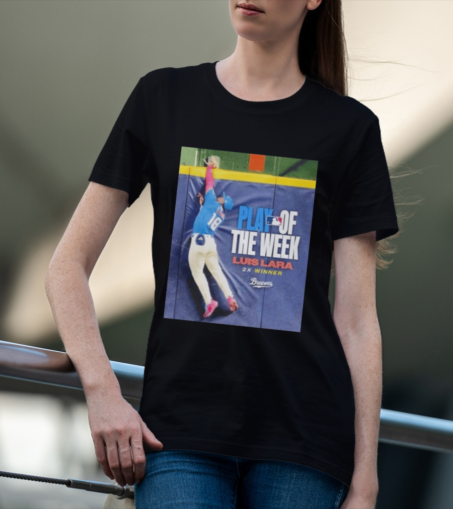 Luis Lara Play Of The Week 2x Winner Milwaukee Brewers T-Shirt