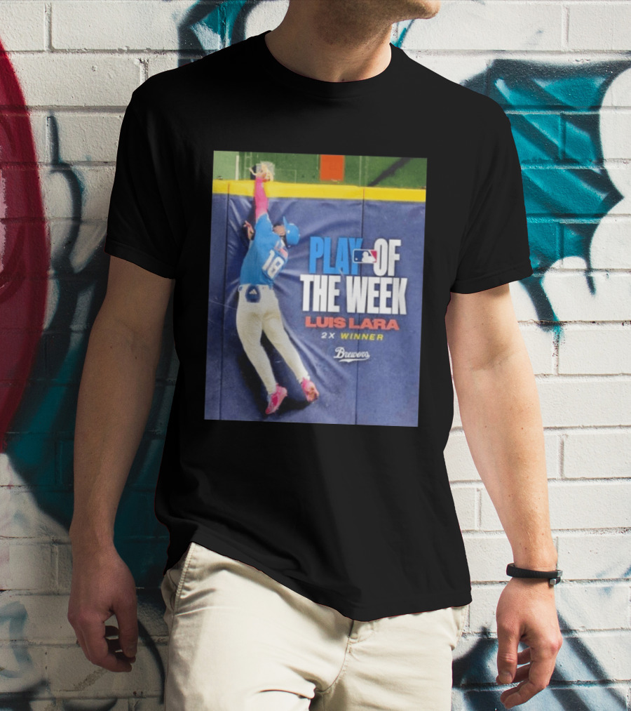 Luis Lara Play Of The Week 2x Winner Milwaukee Brewers T-Shirt