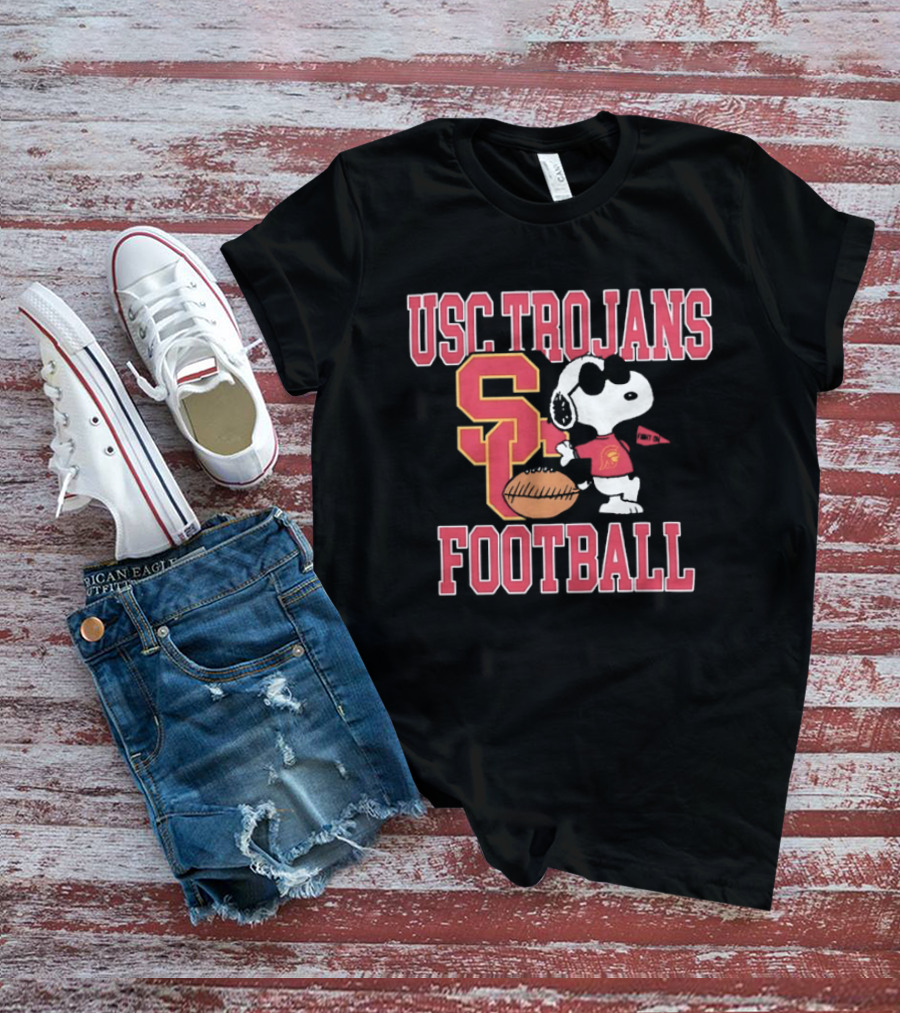 USC Trojans Snoopy Football Fight On University Of Southern California T-Shirt
