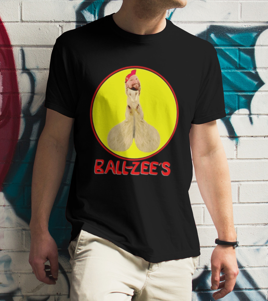 Ball Zee's Squirrel Meme Circle Red Cap T-Shirt