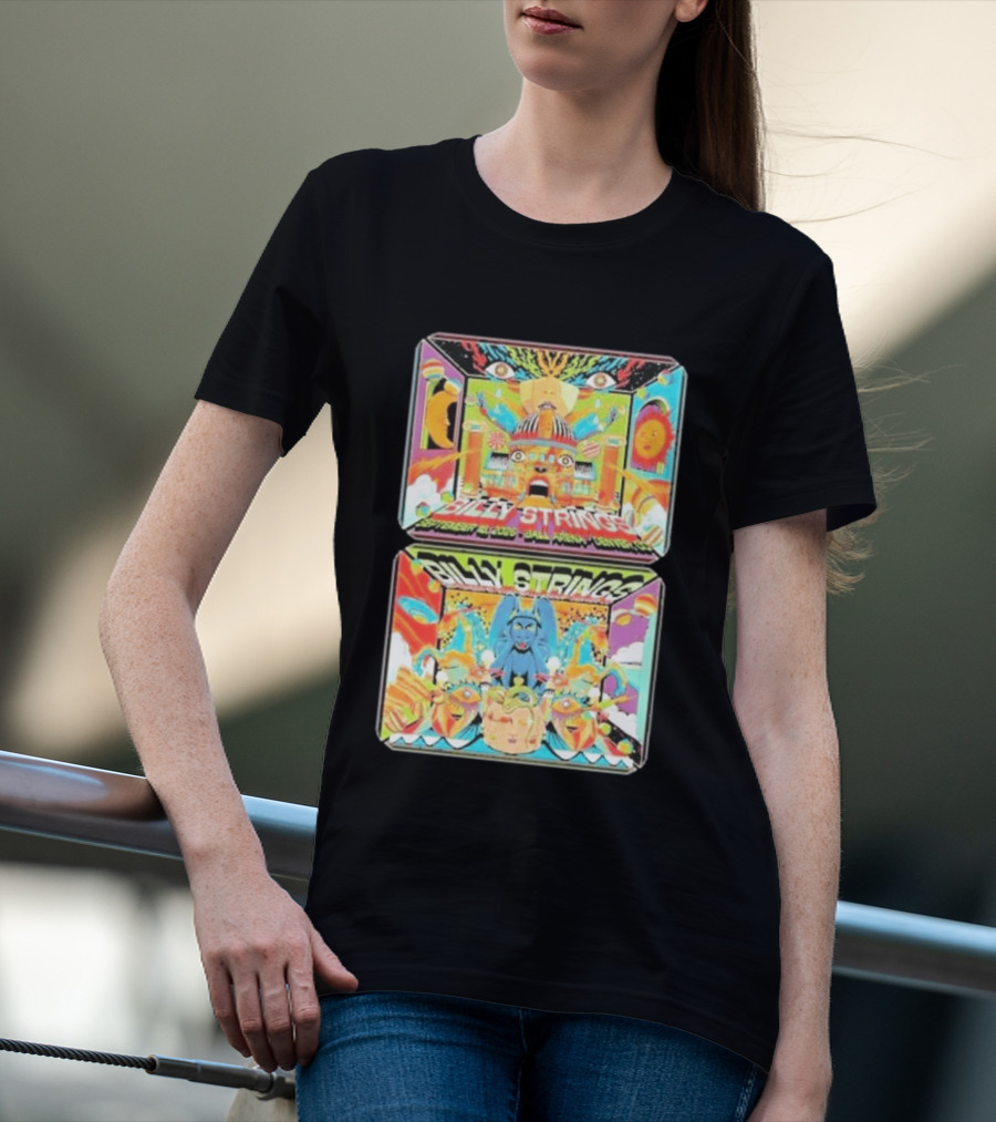 Billy Strings Denver Co 2026 Ball Arena September 18 19 Sun Moon Celestial Faces Cosmic T-Shirt