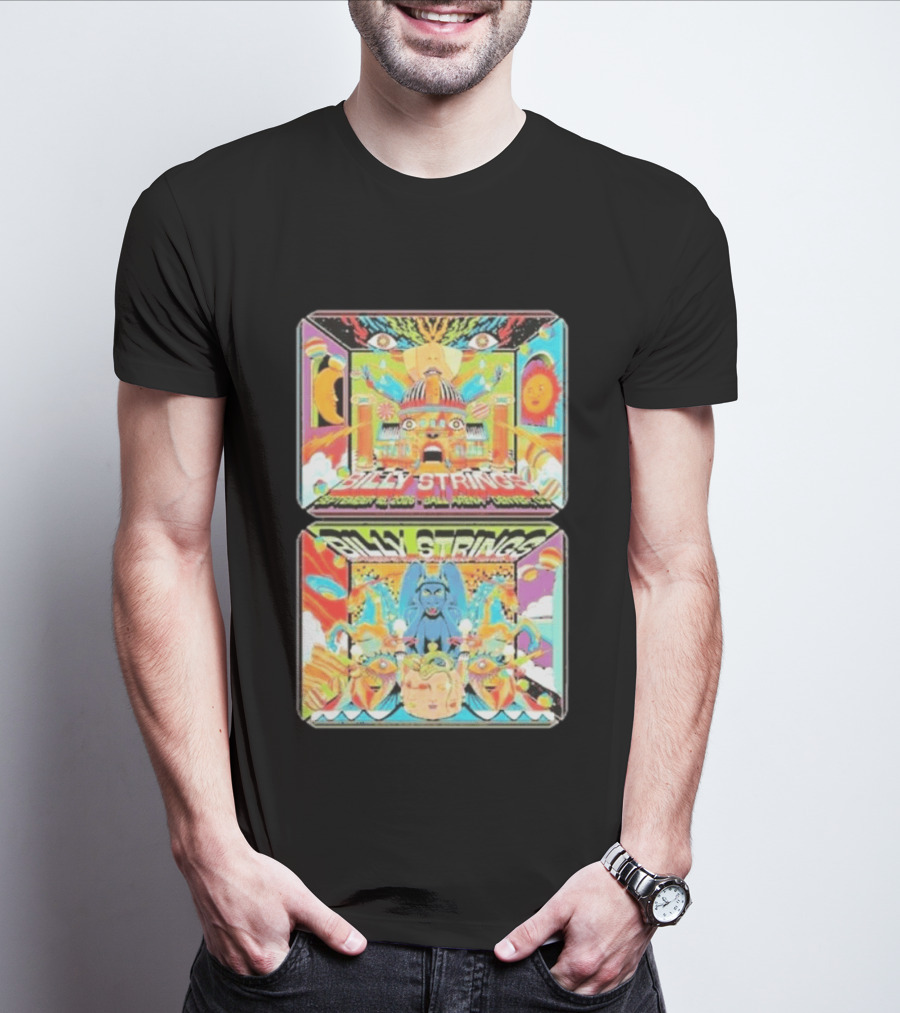 Billy Strings Denver Co 2026 Ball Arena September 18 19 Sun Moon Celestial Faces Cosmic T-Shirt