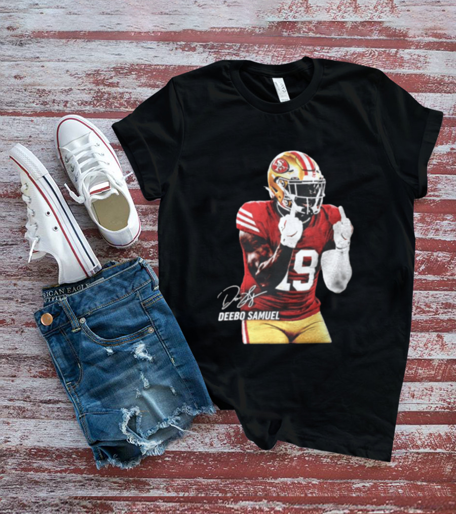 Deebo Samuel Number 19 San Francisco 49ers Signature Gesture T-Shirt
