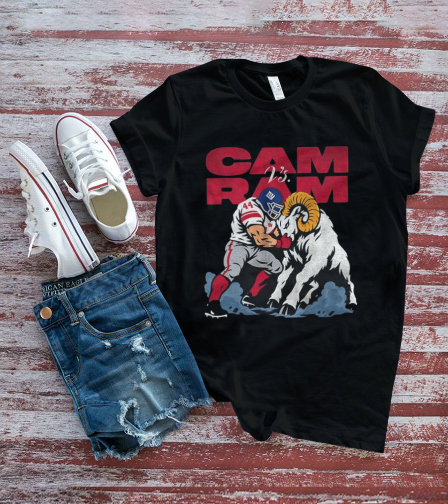 New York Giants Vs Rams Cam Ram Football Clash T-Shirt