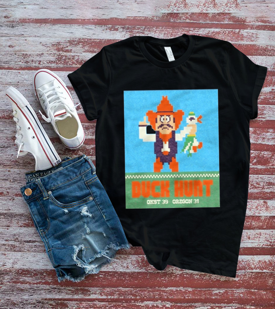 Oklahoma State Cowboys Duck Hunt OKST 39 Oregon 31 T-Shirt