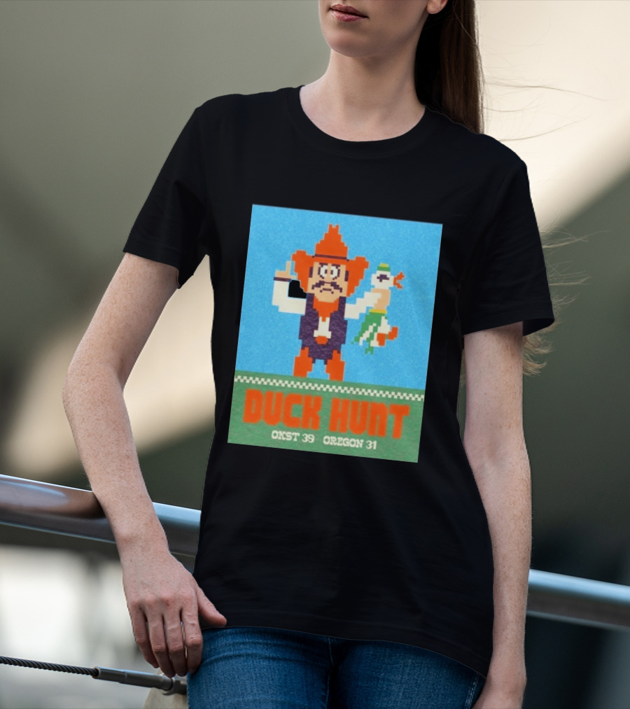 Oklahoma State Cowboys Duck Hunt OKST 39 Oregon 31 T-Shirt