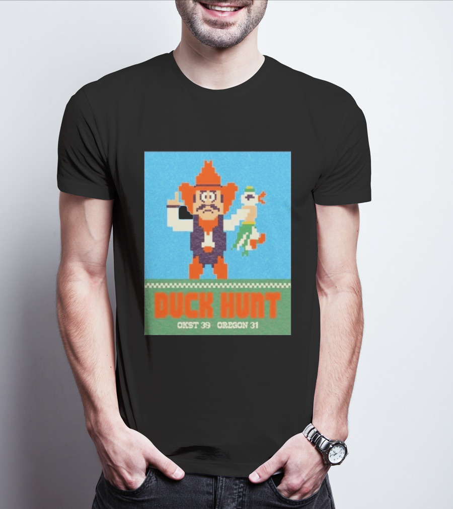 Oklahoma State Cowboys Duck Hunt OKST 39 Oregon 31 T-Shirt