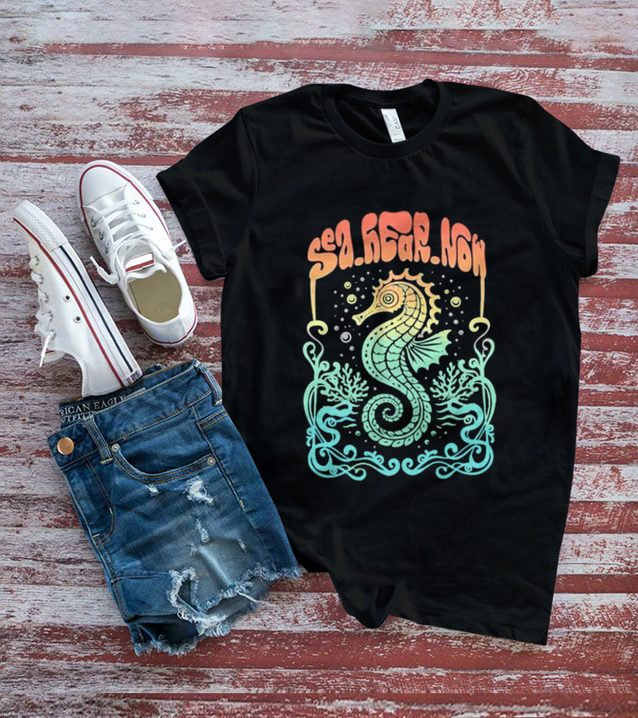 Sea Hear Now Seahorse 2026 Lineup Psychedelic Festival T-Shirt