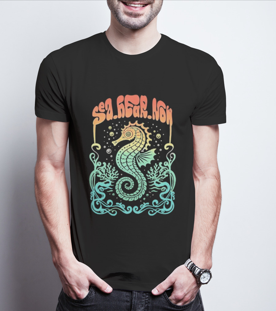 Sea Hear Now Seahorse 2026 Lineup Psychedelic Festival T-Shirt