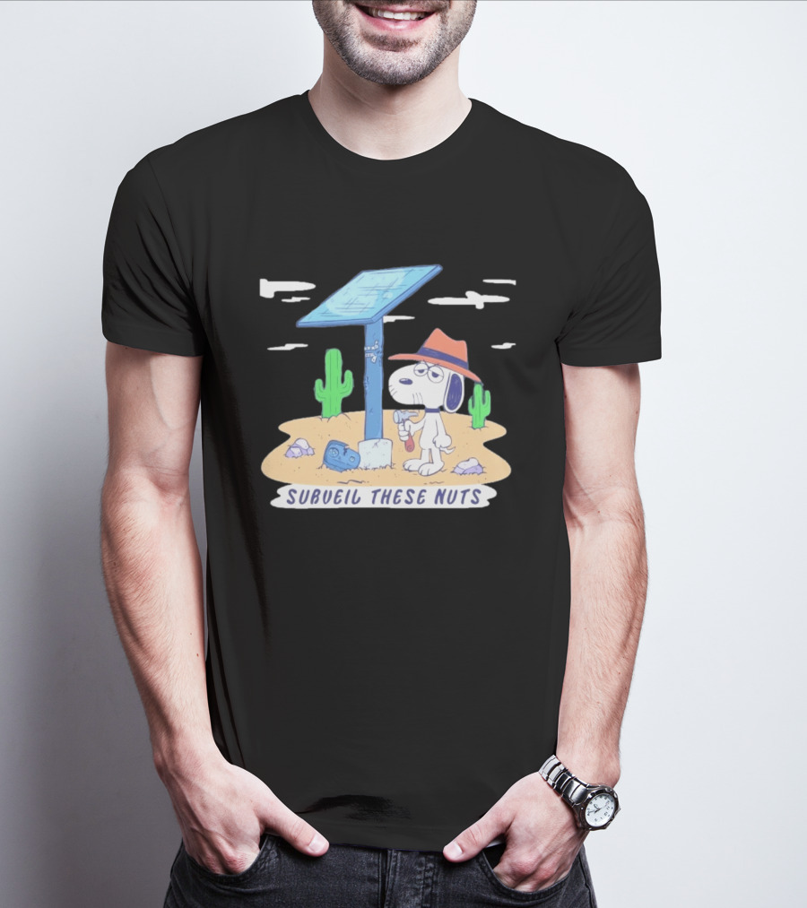 Spike Peanuts Subueil These Nuts Snoopy Desert Solar Panel T-Shirt