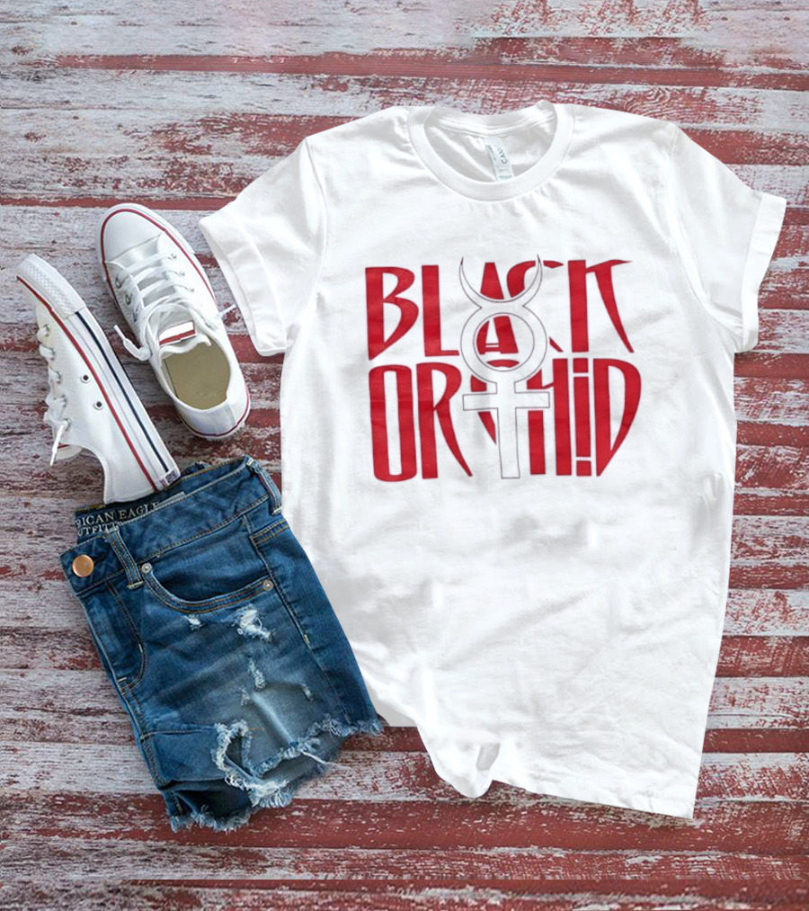 Black Orchid Venus Symbol Red T-Shirt