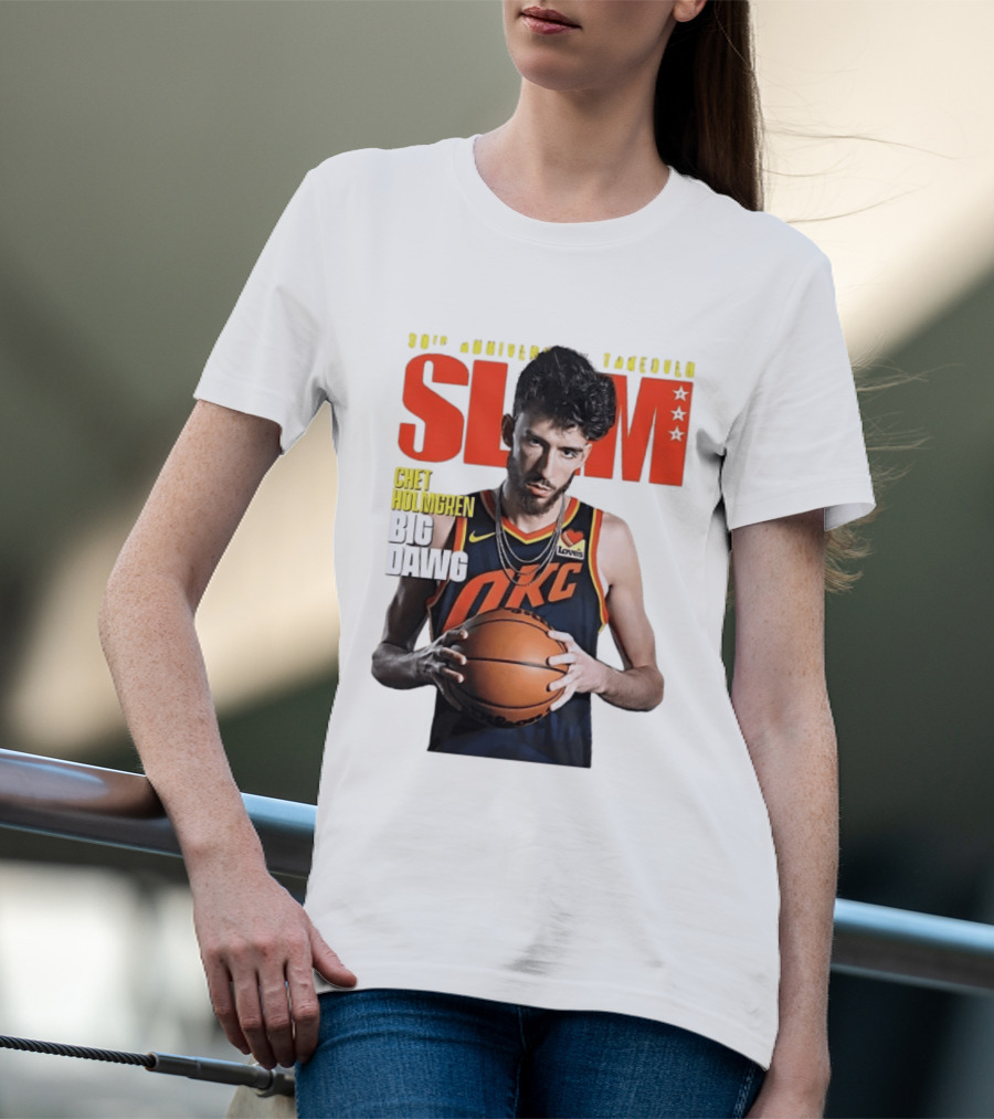 Chet Holmgren SLAM Magazine 30th Anniversary OKC Big Dawg Cover T-Shirt