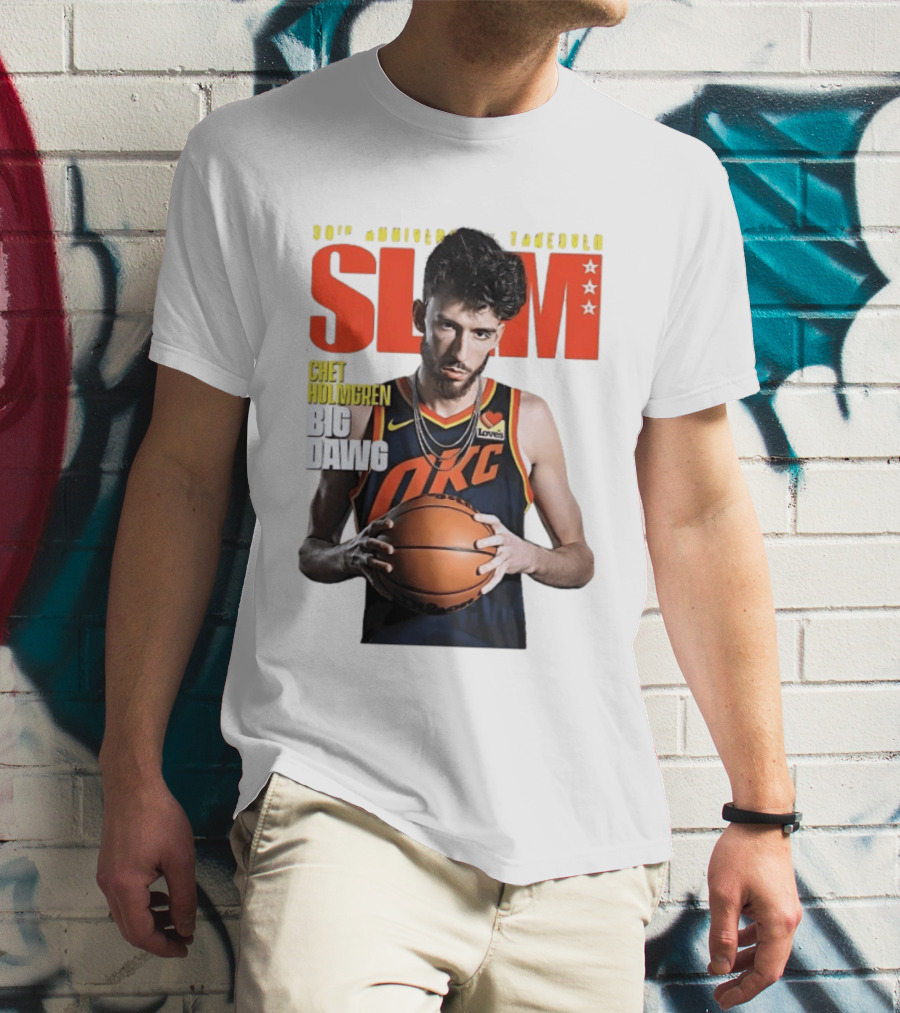 Chet Holmgren SLAM Magazine 30th Anniversary OKC Big Dawg Cover T-Shirt