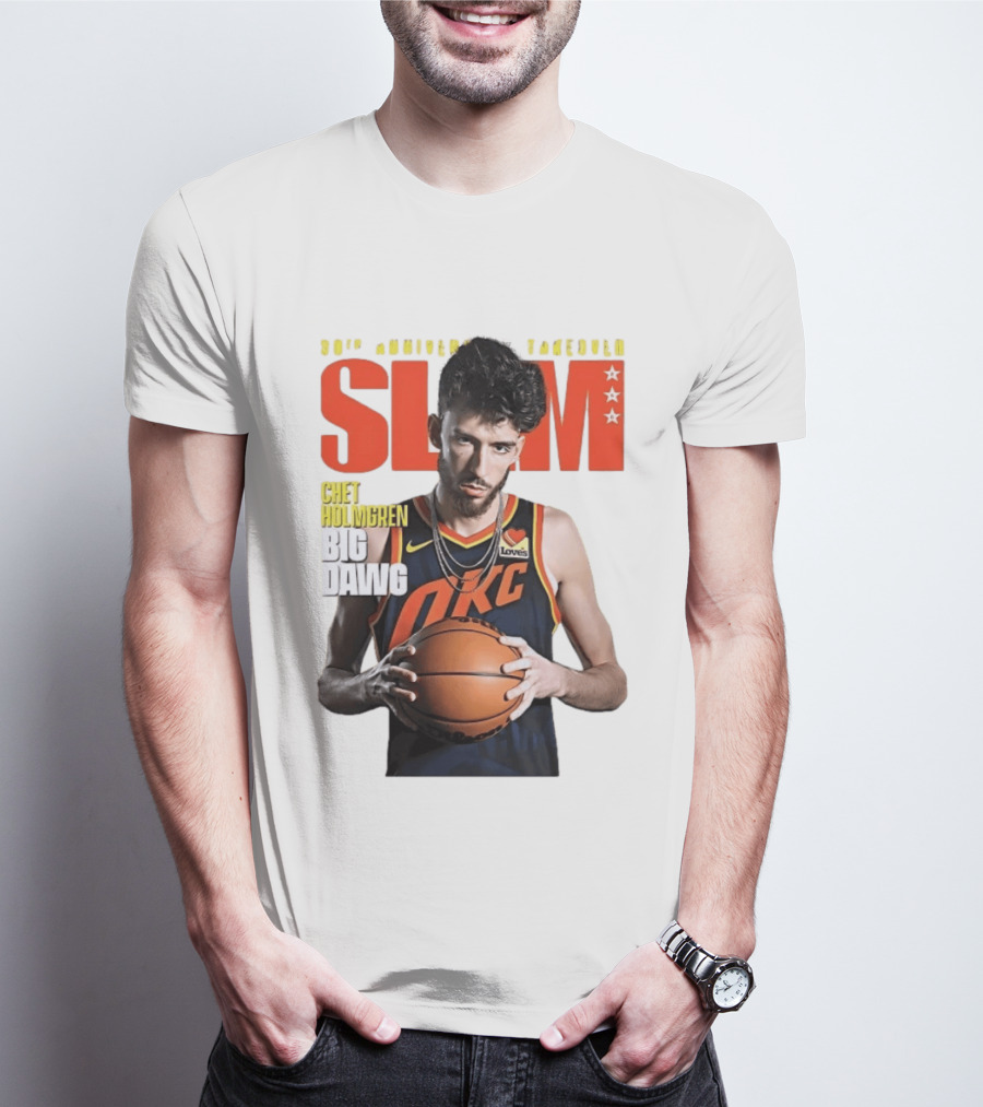 Chet Holmgren SLAM Magazine 30th Anniversary OKC Big Dawg Cover T-Shirt