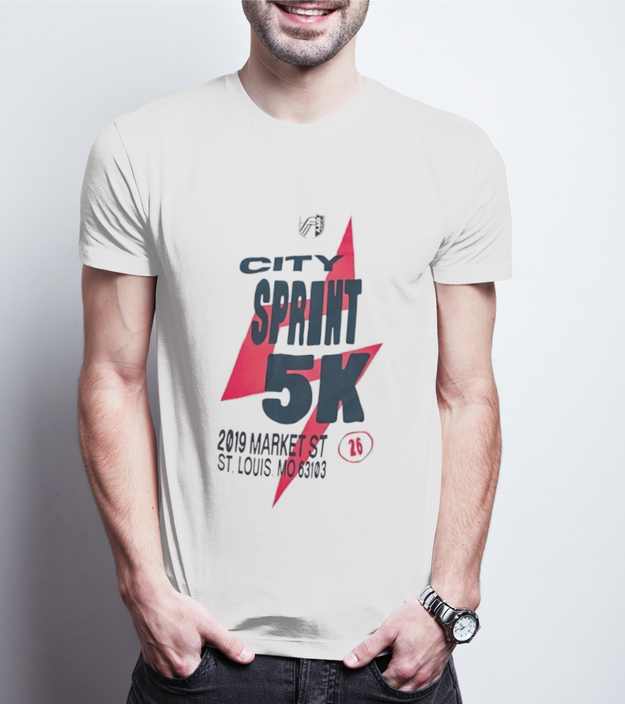 City Sprint 5K 2019 Market St St Louis MO 63103 26 T-Shirt