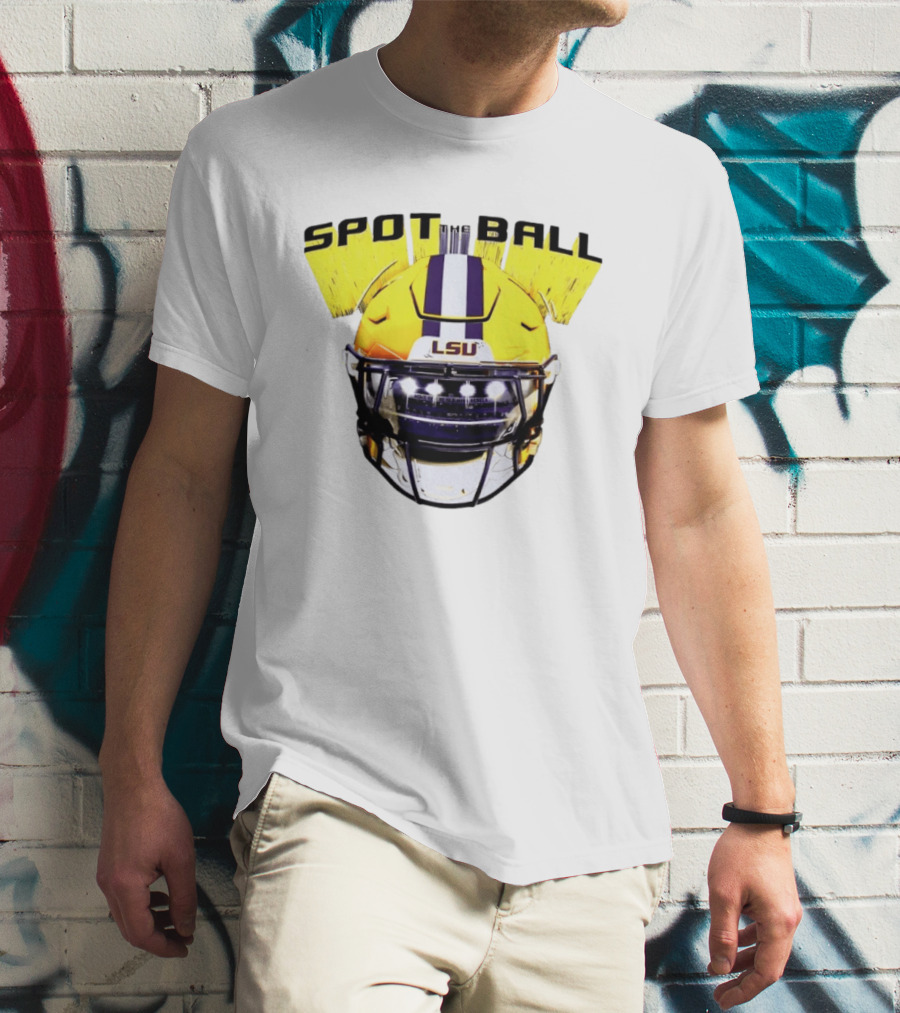 LSU Tigers Spot The Ball 2026 Football Helmet T-Shirt