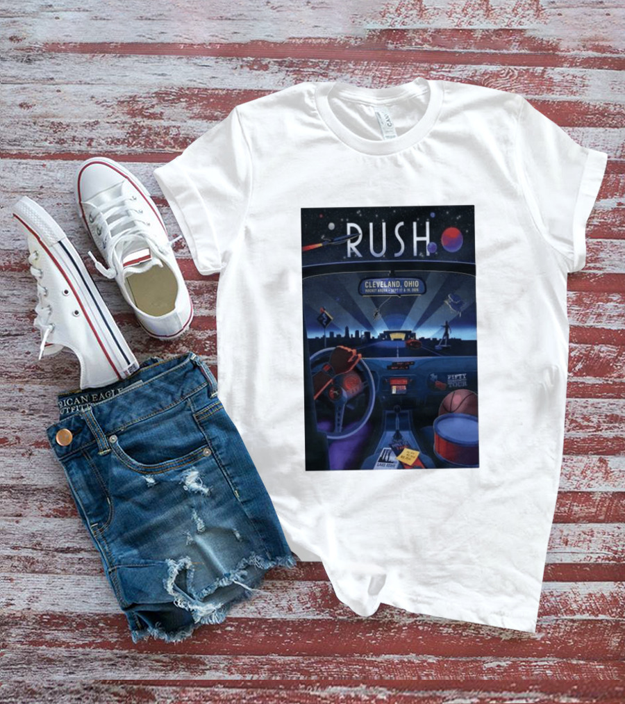 Rush Fifty Tour Cleveland Ohio Rocket Arena September 17 & 19 2026 T-Shirt