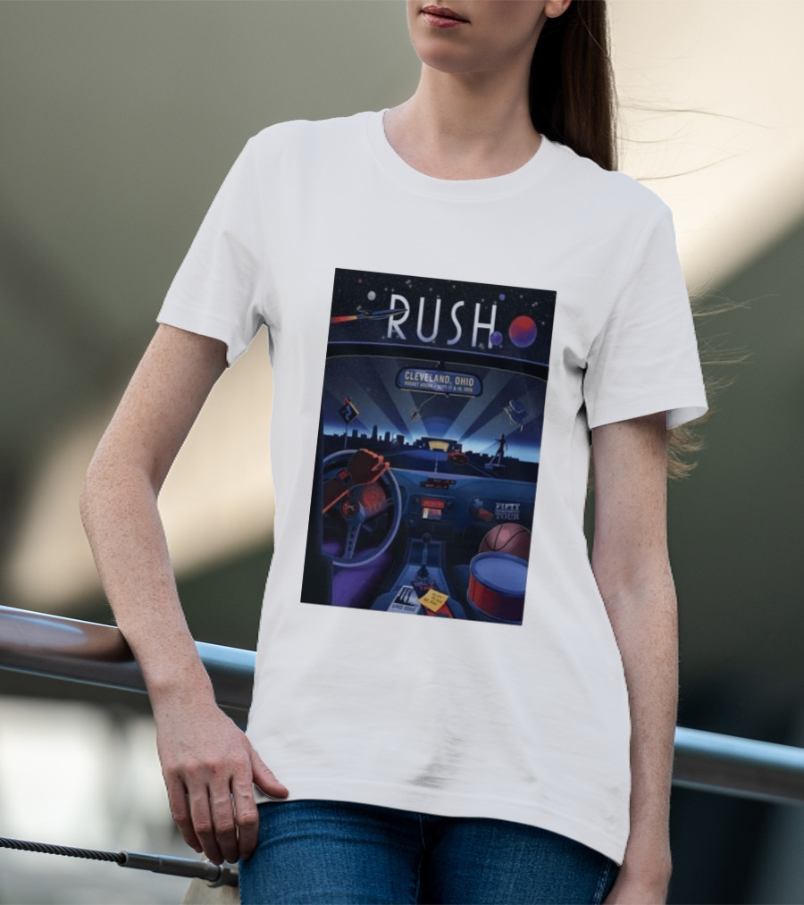Rush Fifty Tour Cleveland Ohio Rocket Arena September 17 & 19 2026 T-Shirt