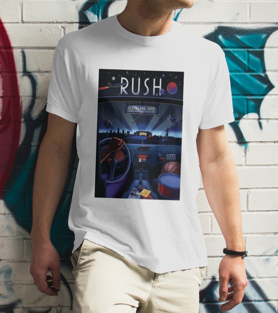 Rush Fifty Tour Cleveland Ohio Rocket Arena September 17 & 19 2026 T-Shirt