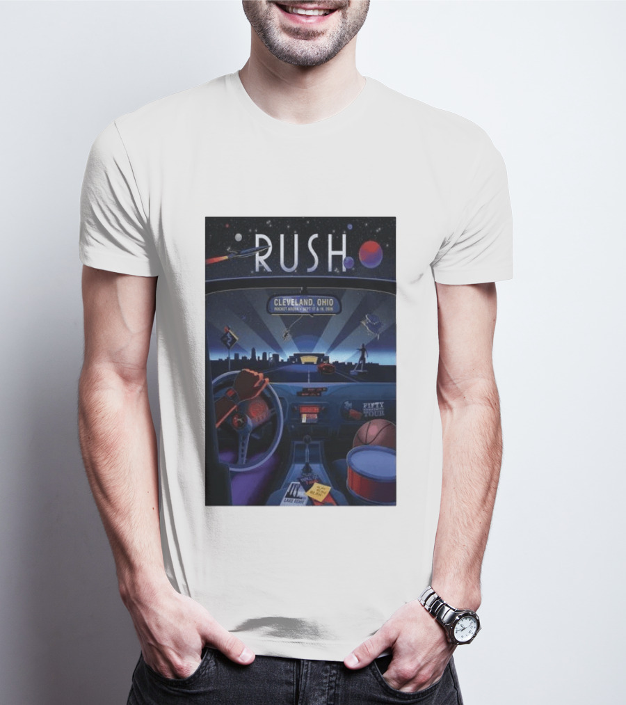 Rush Fifty Tour Cleveland Ohio Rocket Arena September 17 & 19 2026 T-Shirt