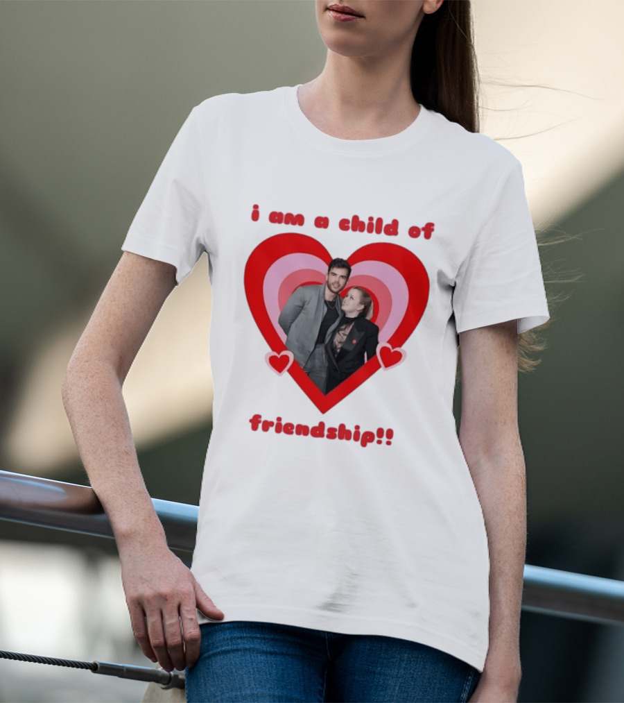 Luke Newton Nicola Coughlan I Am A Child Of Friendship Heart T-Shirt