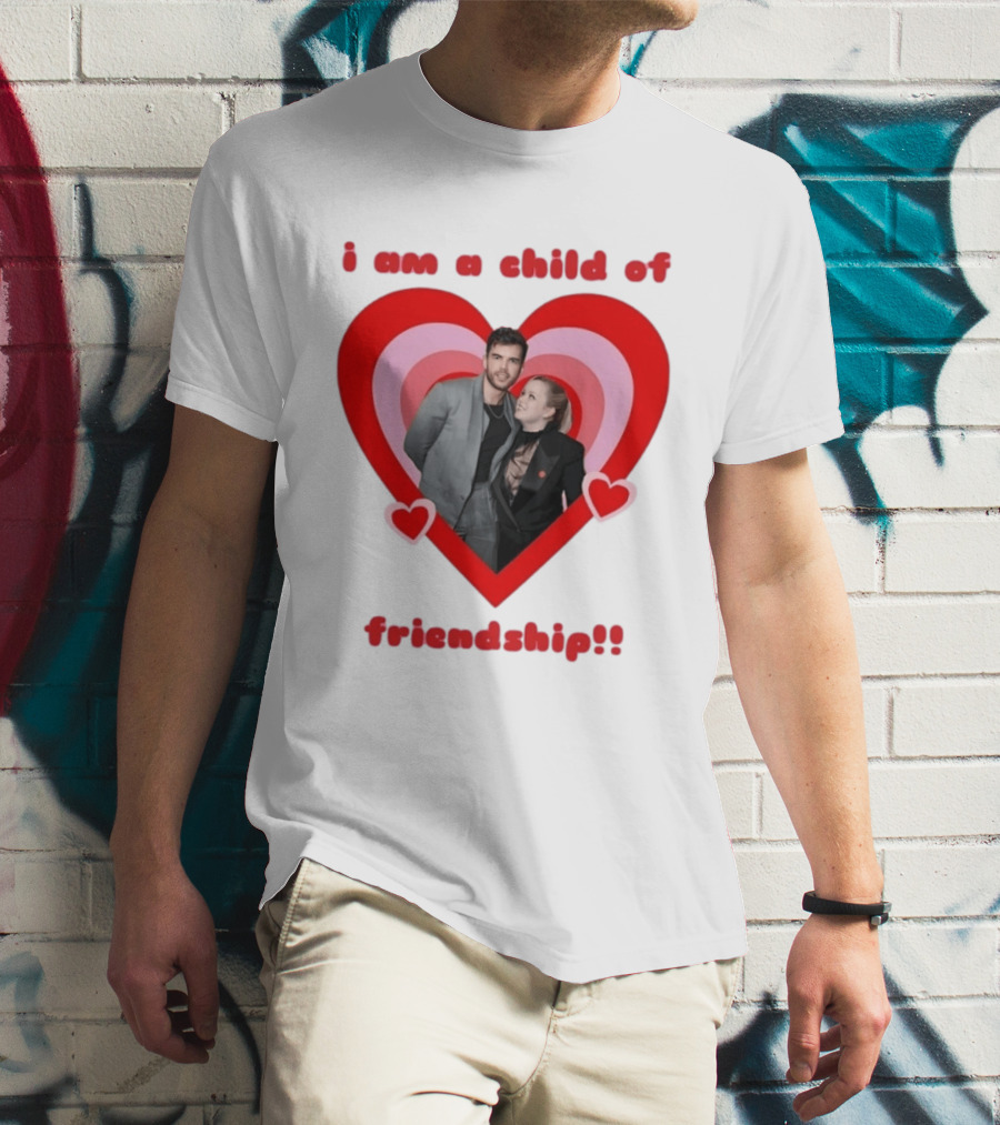 Luke Newton Nicola Coughlan I Am A Child Of Friendship Heart T-Shirt