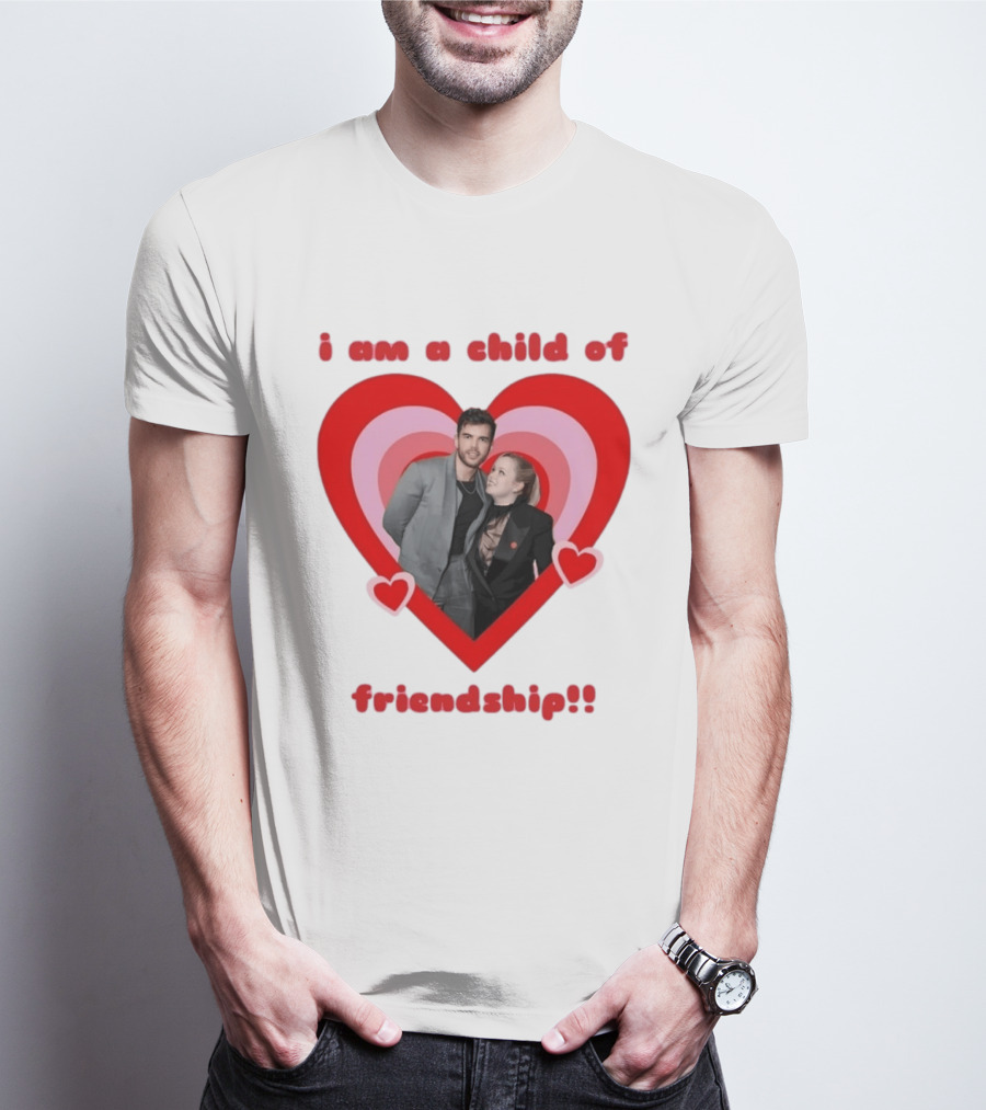 Luke Newton Nicola Coughlan I Am A Child Of Friendship Heart T-Shirt
