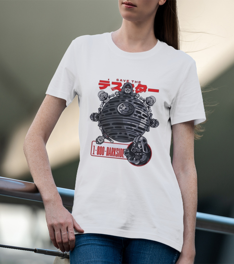 Save The Death Star 1 800 Darkside Star Wars Darth Vader And Stormtroopers T-Shirt