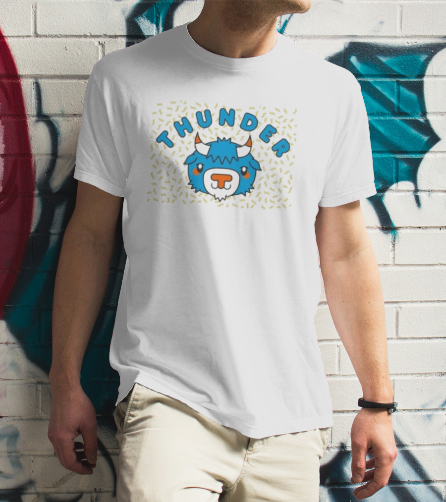 Oklahoma City Thunder Cartoon Rumble The Bison T-Shirt