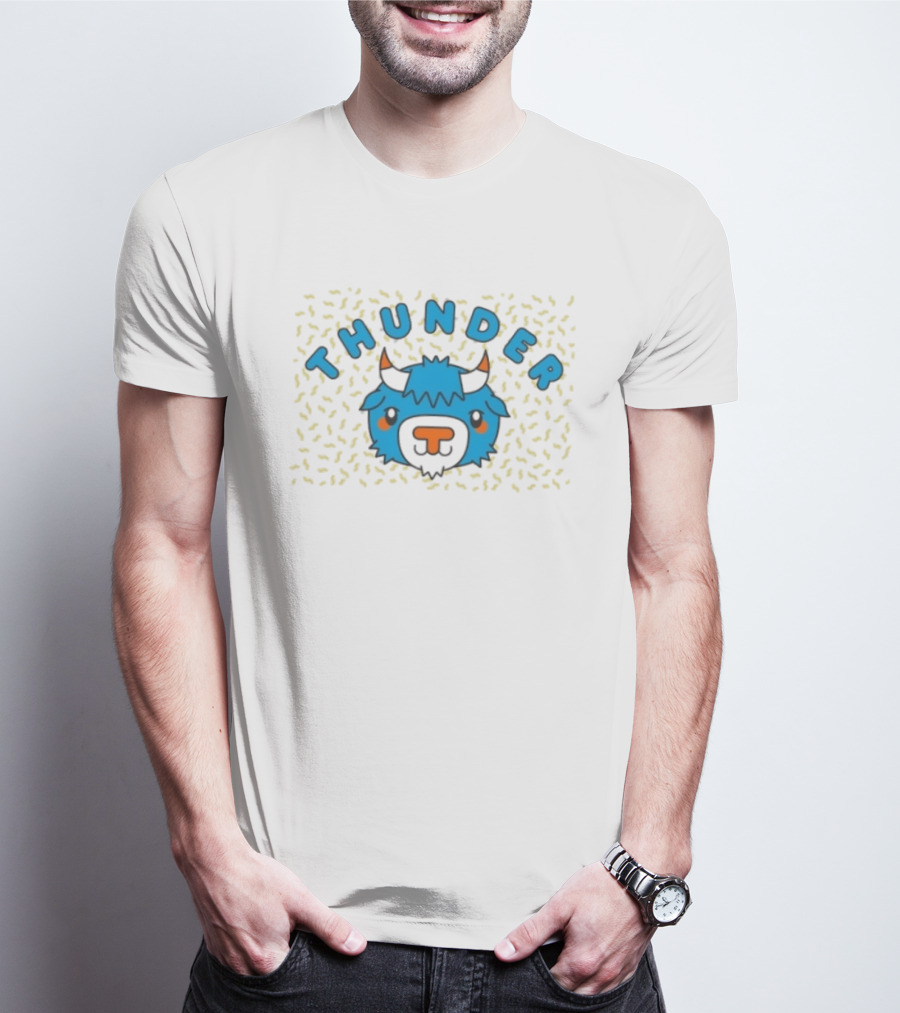 Oklahoma City Thunder Cartoon Rumble The Bison T-Shirt