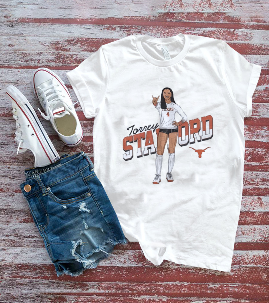 Torrey Stafford Texas Volleyball Longhorns Player 4 T-Shirt